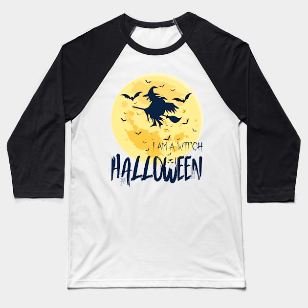 Halloween 2020 Spruch "I Am A Witch" Geschenk Baseball T-Shirt by Macphisto Shirts